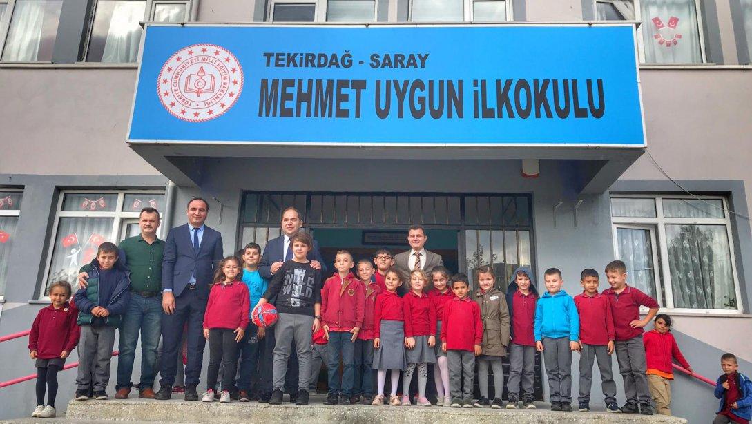 Kaymakamımız Sayın Adnan TEZCAN ve İlçe Milli Eğitim Müdürümüz Reşat UÇAK'ın Mehmet Uygun İlkokulu Ziyareti