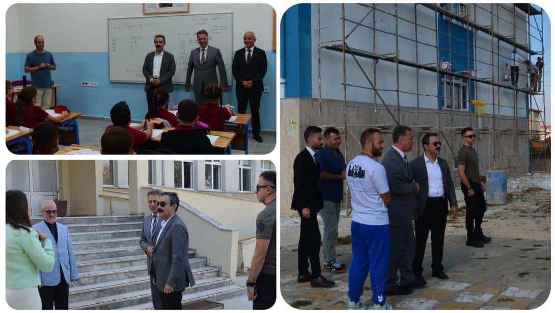 SN KAYMAKAMIMIZ REFİK ÖZSOY İLE SN İLÇE MİLLİ EĞİTİM MÜDÜRÜMÜZ YUSUF HAYRİ'DEN OKULLARA ZİYARET